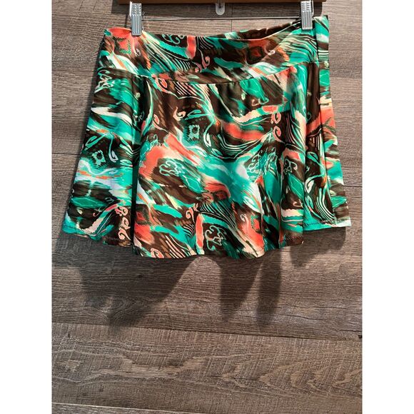 Becca by Rebecca Virtue Swim Cover Up Skirt Size M/L Multicolor Boho Print NWT - Picture 2 of 7